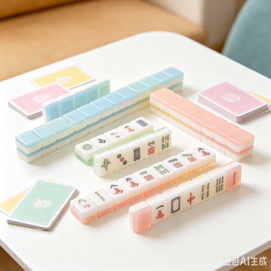 transparent acrylic mahjong set