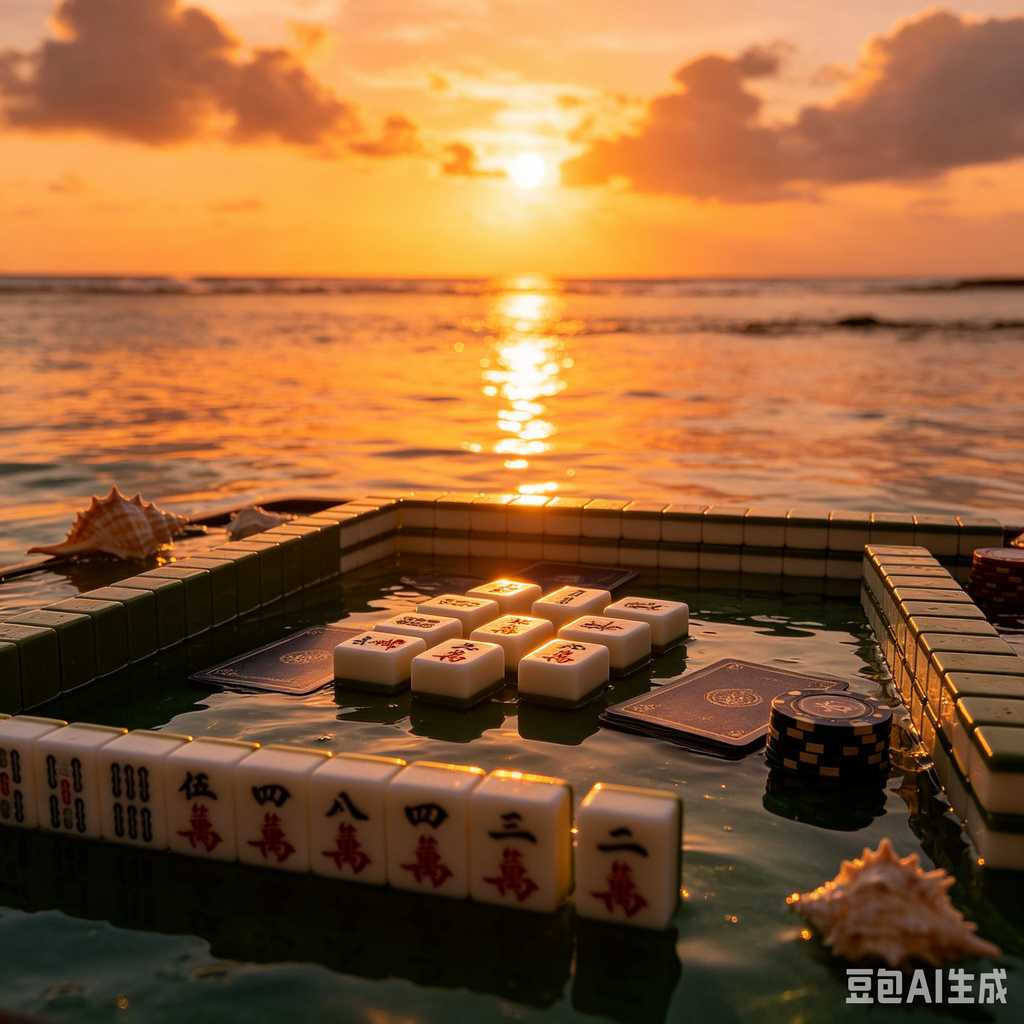 flat print mahjong set